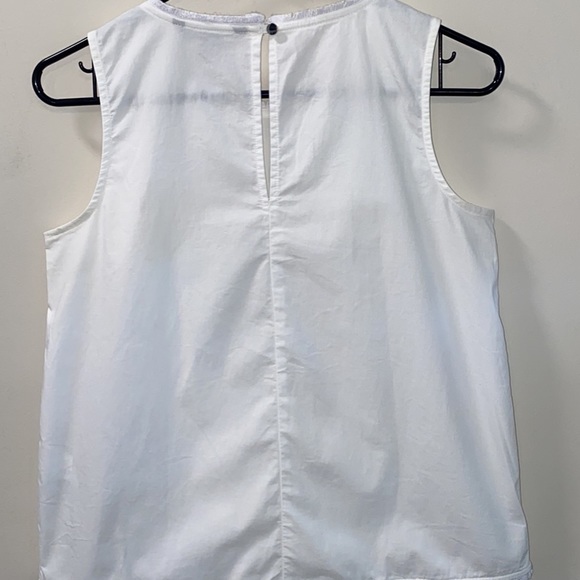 Jcrew white tank with frayed hem details - size XS - Picture 2 of 3